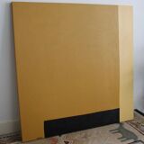 Abstract yellow-ochre canvas 80x80cm