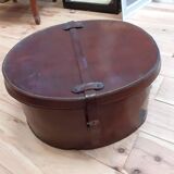 Leather hat box