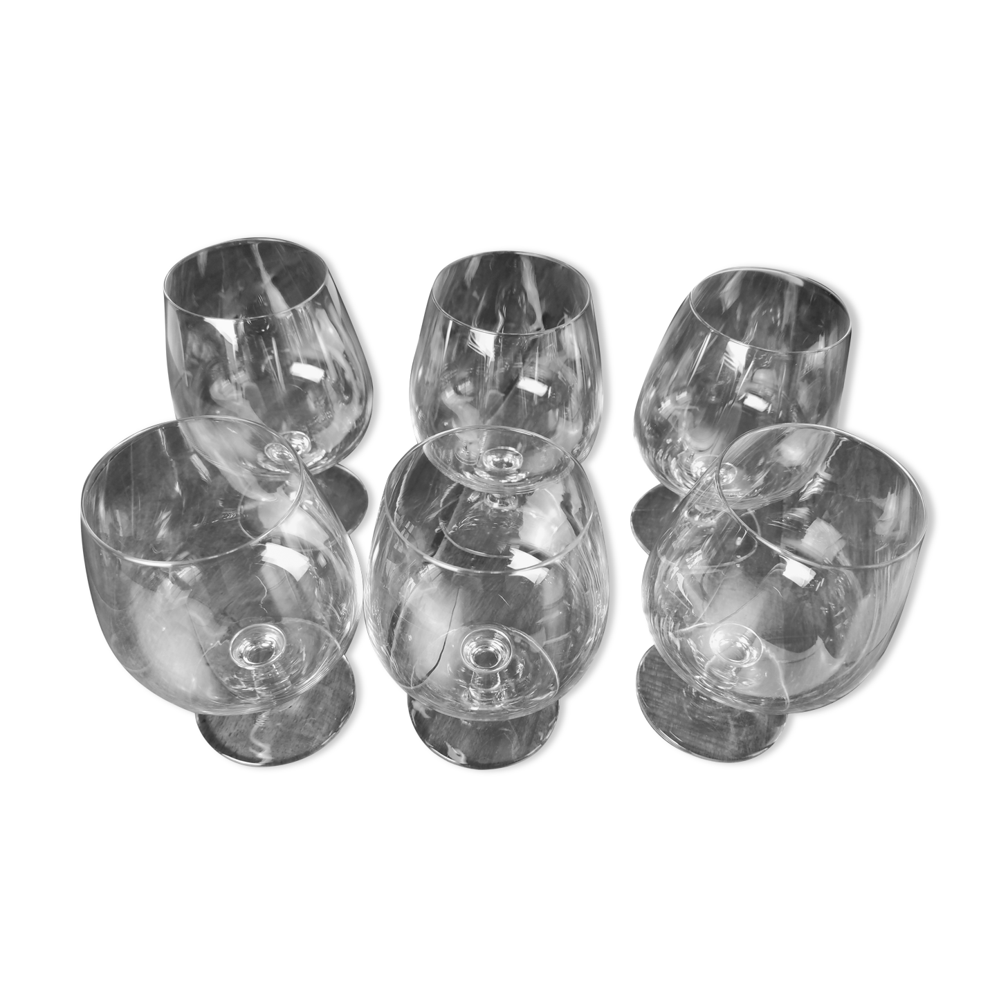 Set of 6 XXL crystal tasting wine glasses