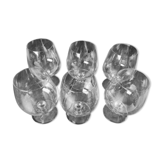 Set of 6 XXL crystal tasting wine glasses