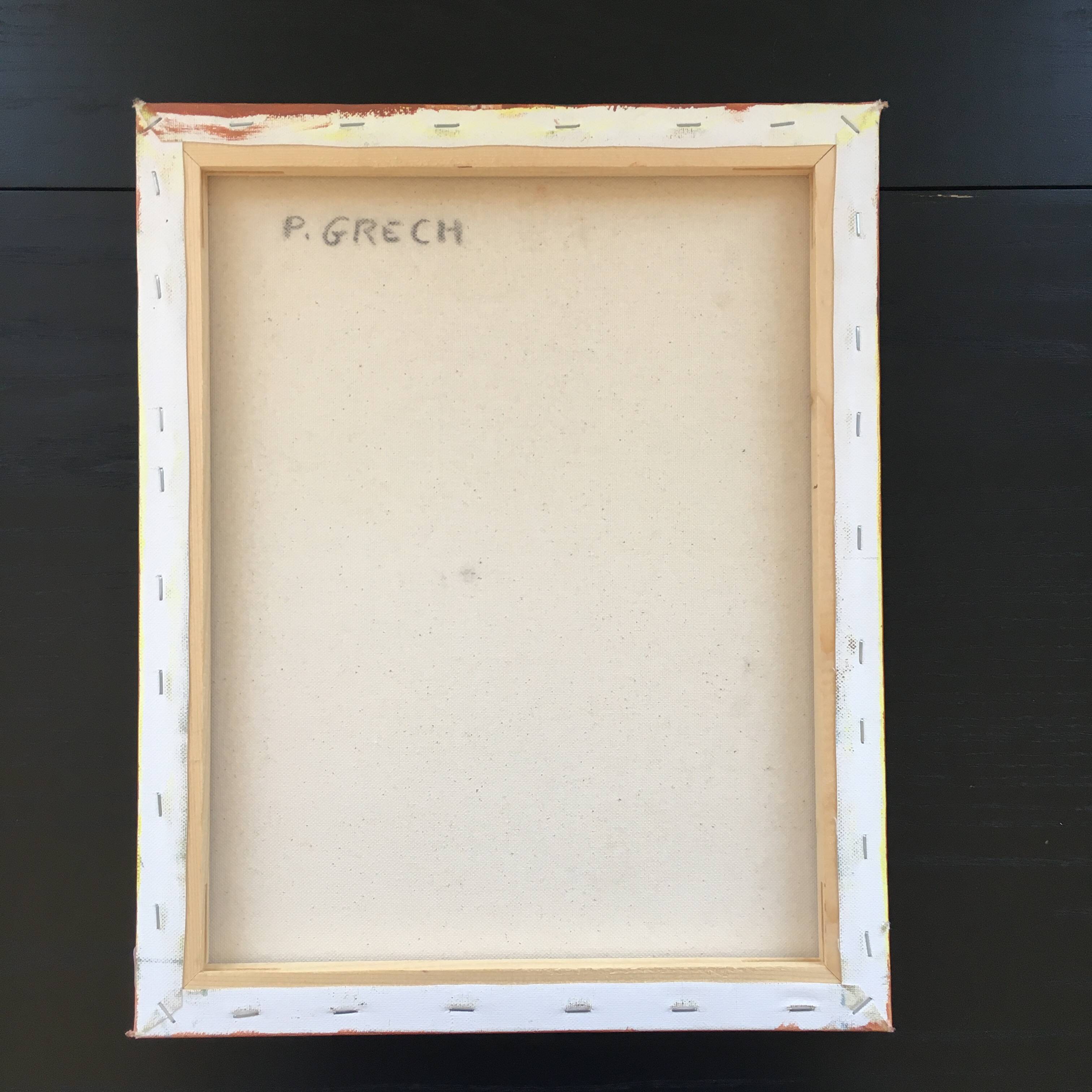 Painting woman breastfeeding her child