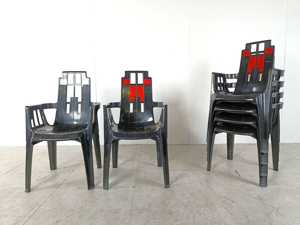 Chaises Boston par Pierre Paulin pour Henry Massonnet, 1988, Set de 6