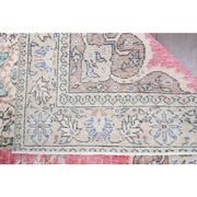 Vintage Turkish Oushak Handmade Wool Cotton Red Area Rug  111x199