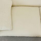 Maralunga 3-seat Sofa with Footrest in offwhite by Vico Magistretti for Cassina, Italy