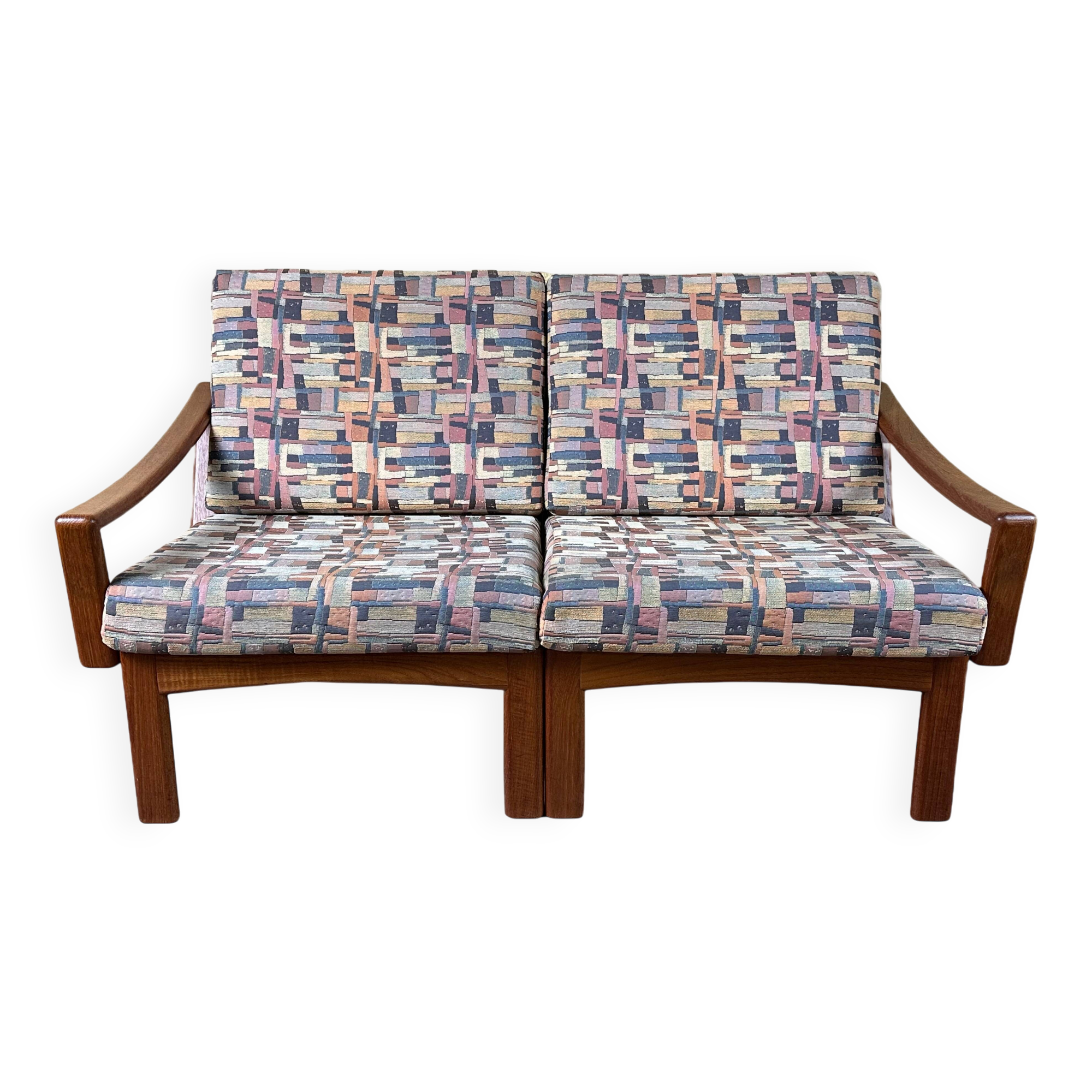 1960s/70s Teak 2-seater sofa by Glostrup Møbelfabrik Denmark Design