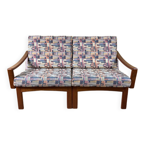 1960s/70s Teak 2-seater sofa by Glostrup Møbelfabrik Denmark Design