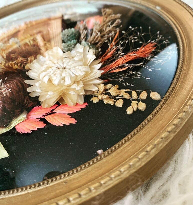 Frame dried flowers