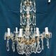 Chandelier, bronze, Louis XV style crystal