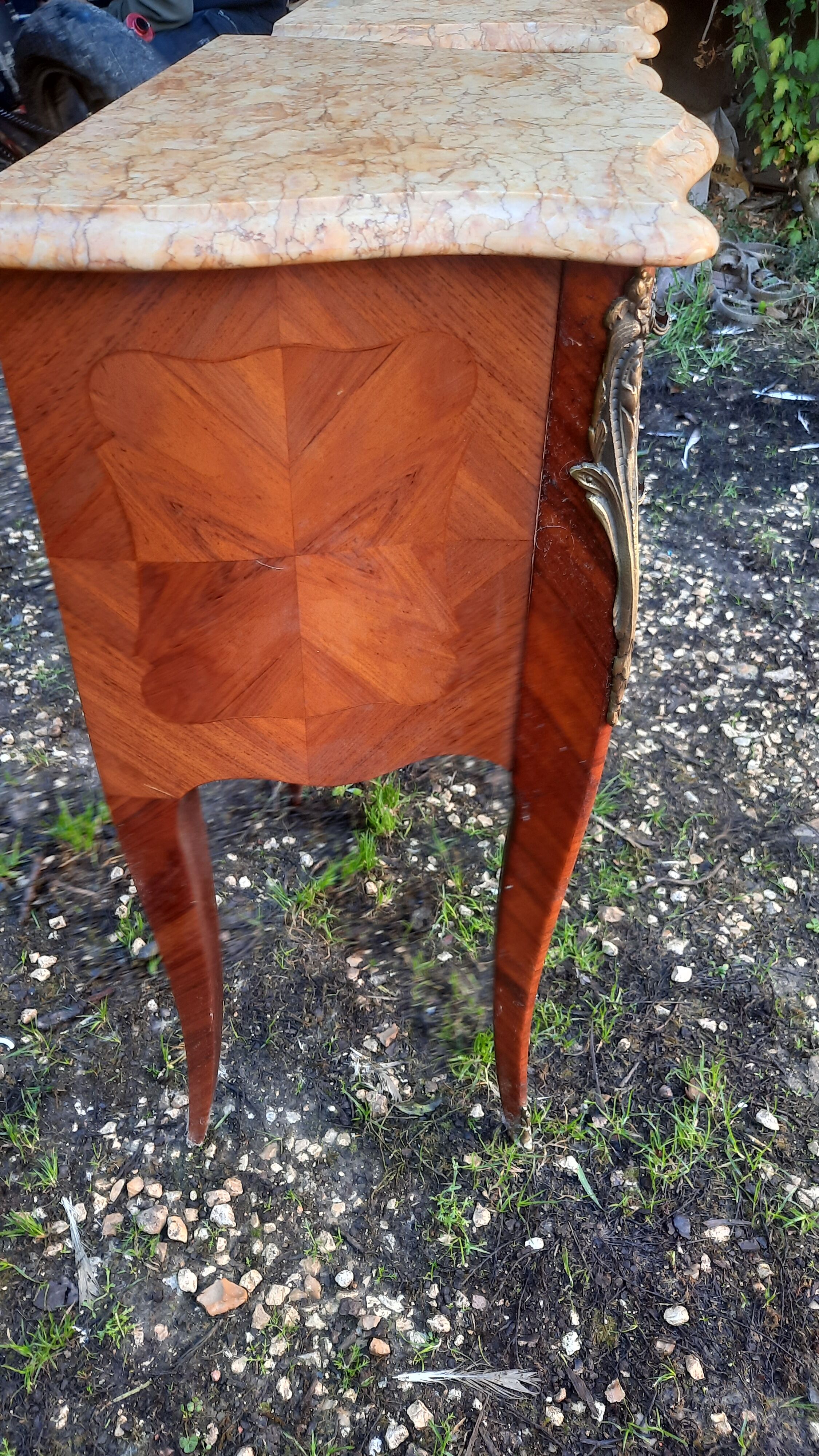 Pair of bedside rocaille style