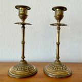2 copper candle holders