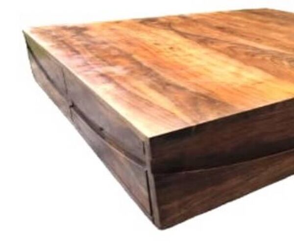 Table basse en bois, table ethnique