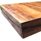 Table basse en bois, table ethnique