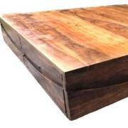 Table basse en bois, table ethnique