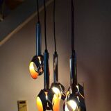 Raak 70s waterfall chandelier 5 chrome lights