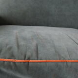 Velvet club sofa - 4 seats - damaged