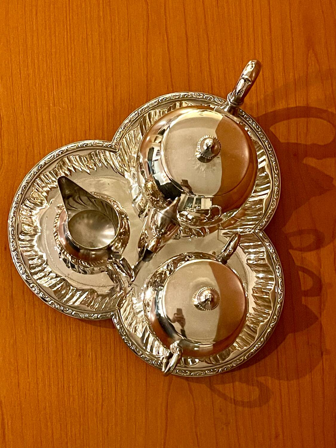 WMF tea set, silver-plated metal, 4 pieces