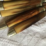 Series of dessert cutlery in stainless steel "with two lions"