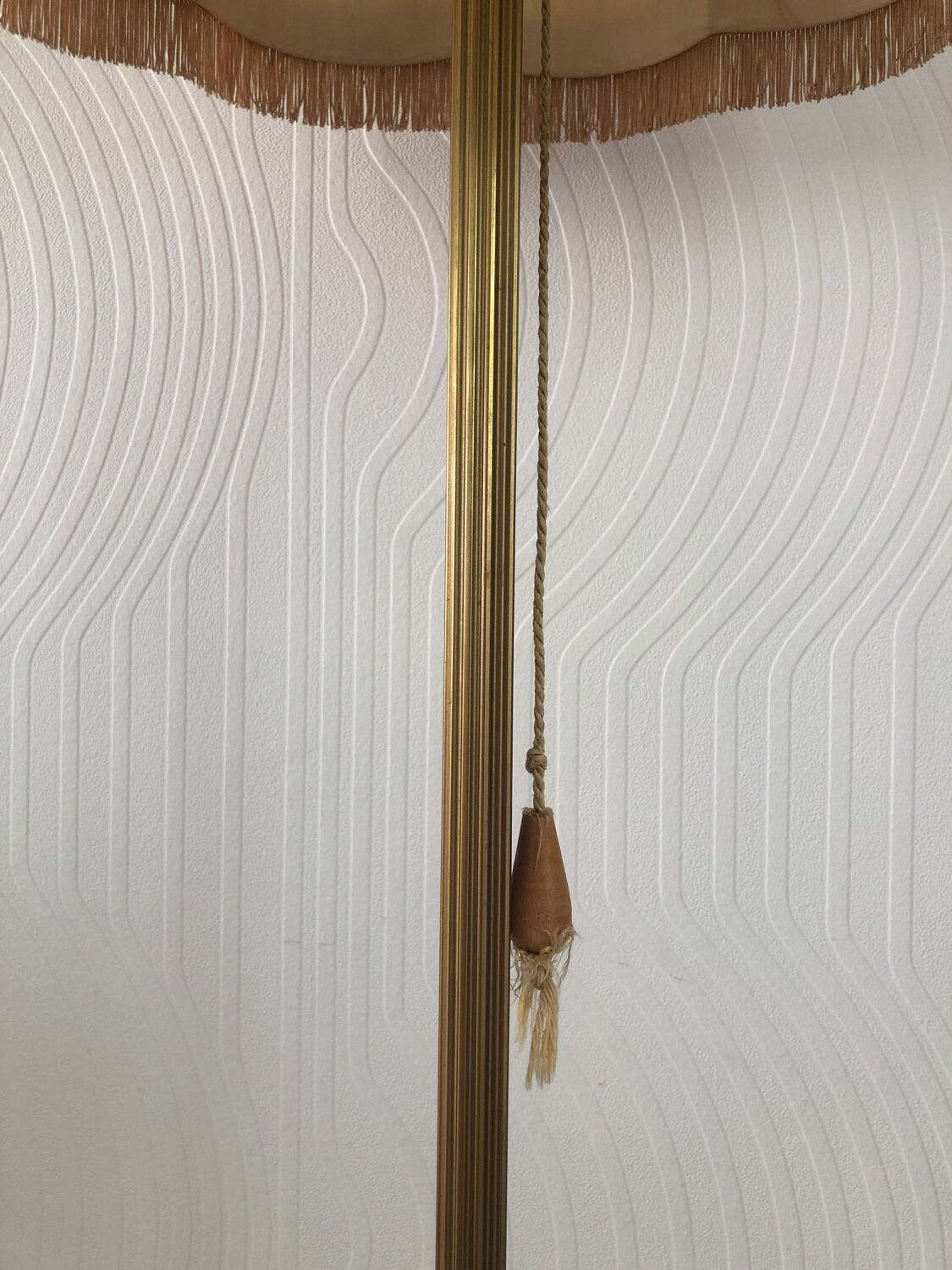 Vintage bronze tripod foot floor lamp