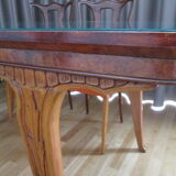 Table with 1970s glass top