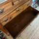 Antique Louis-Philippe commode in solid wood and white marble.