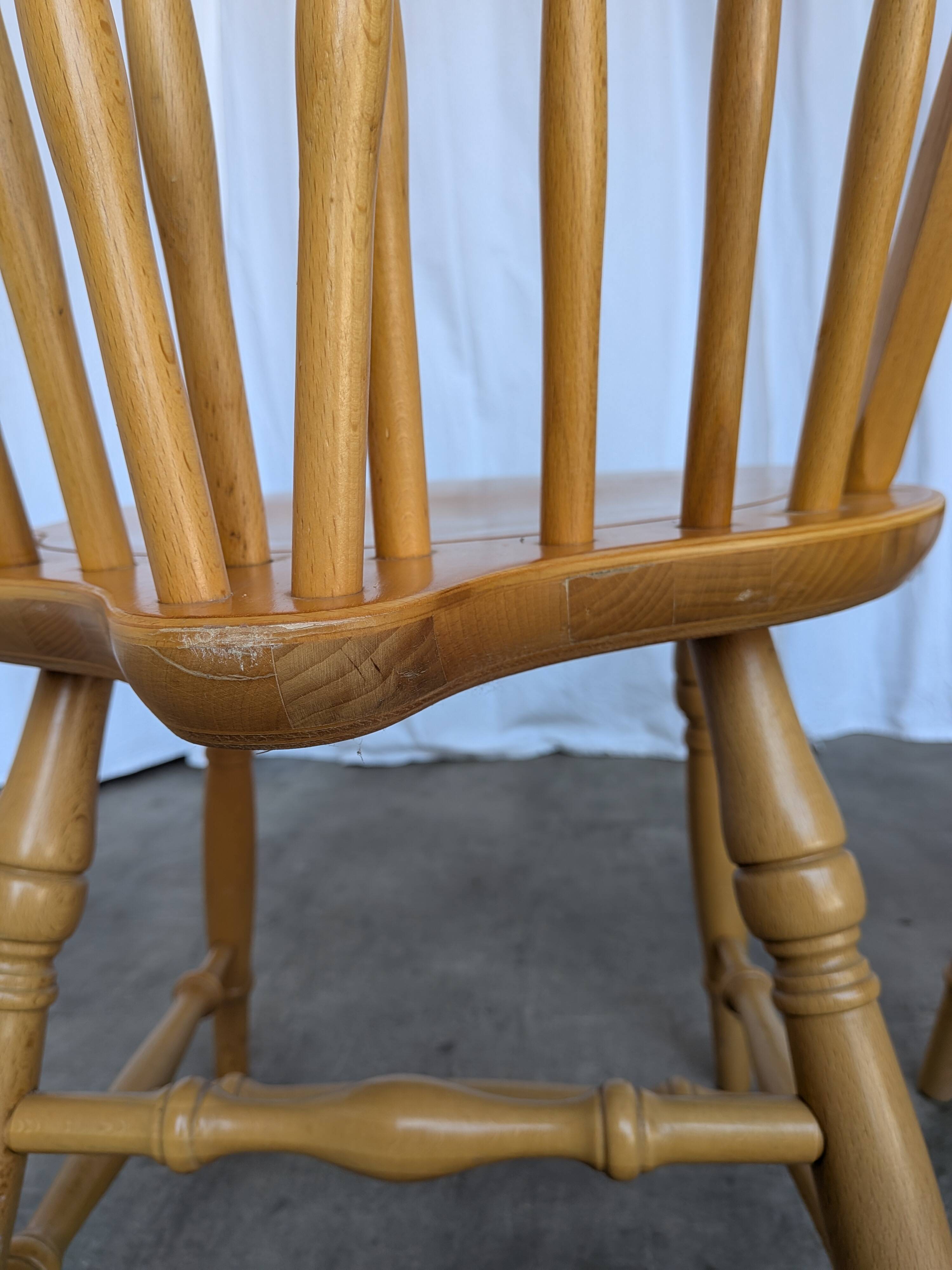 Vintage Windsor Style Dining Chair: Rustic Farmhouse Kitchen