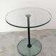 Minimalist round side table in glass by Draenert, 1983