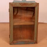 Original polychrome Burmese teak wall display case