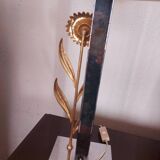 Lampe fleurs de tournesol design années 80's