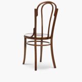 Bent wood chair with floral motif
