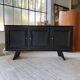 60s brutalist black sideboard