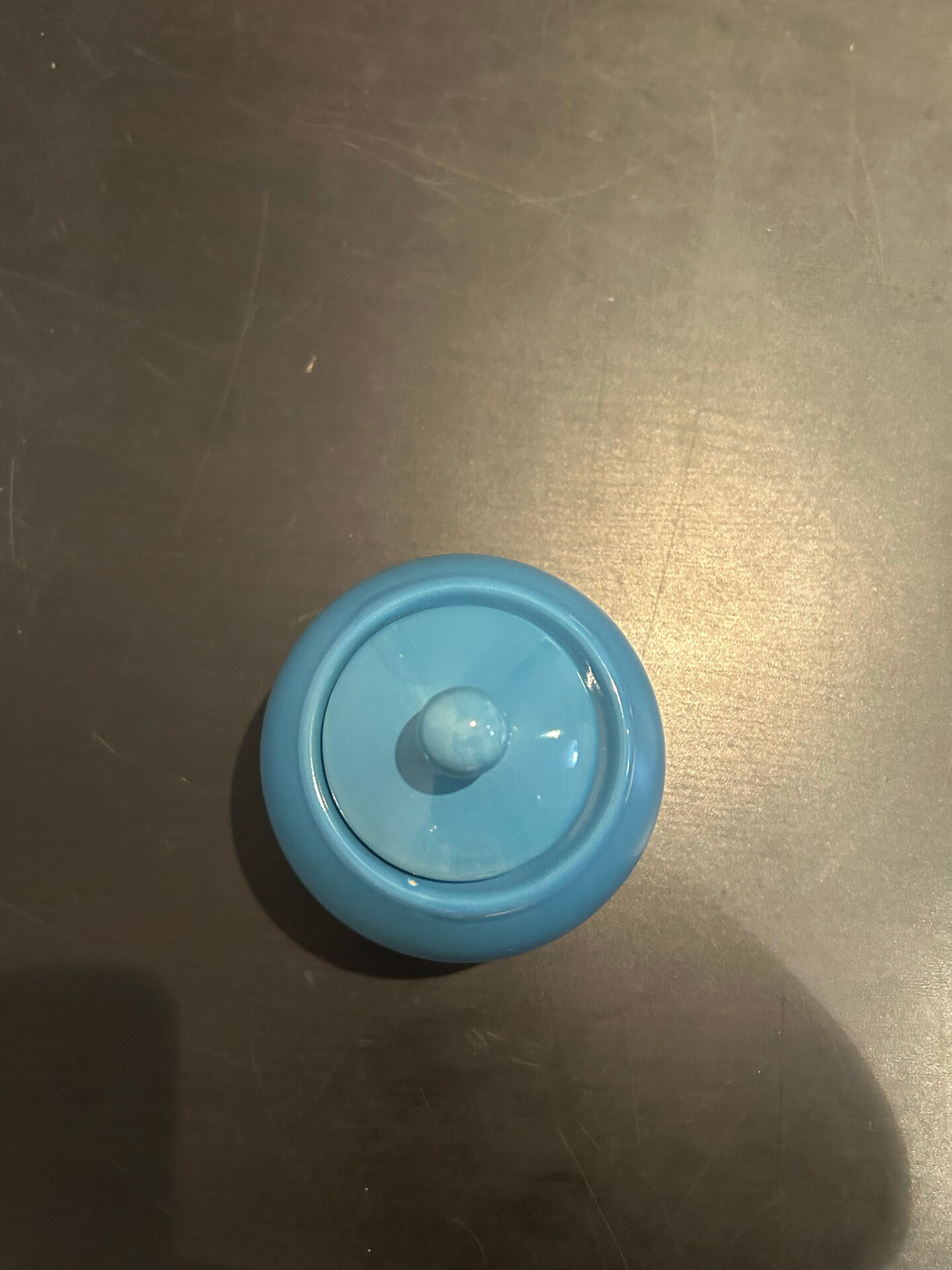 Sucrier bleu vintage