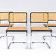 Set of Four Mid-Century Modern Italian Marcel Breuer B32 Cesca Chairs, 70s