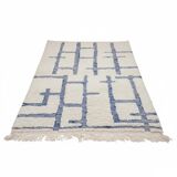Graphic blue Moroccan rug