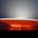 ARTEMIDE 1980 oval design wall light by Patrick Jouin orange/white 1