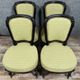 Set of 4 Napoleon III period chairs in black lacquered wood circa 1850