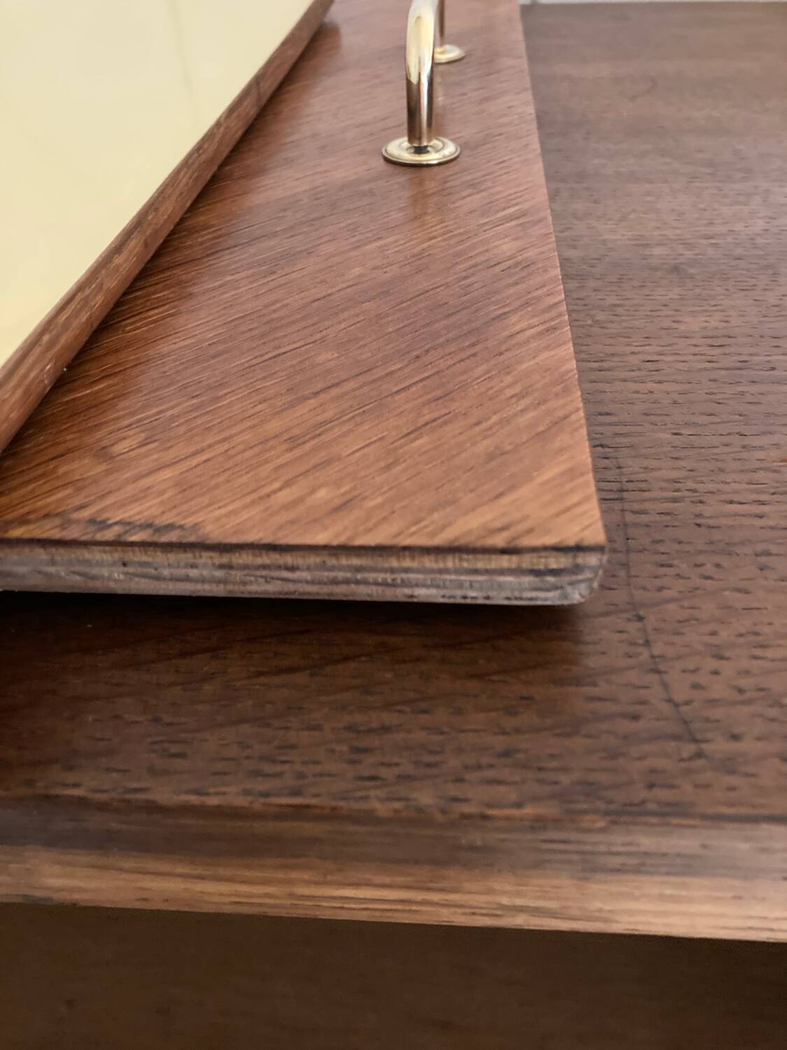 Buffet with 4 sliding doors, vintage wood and Formica