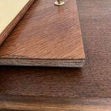 Buffet with 4 sliding doors, vintage wood and Formica