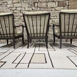 Set of 3 vintage Knoll Antimott armchairs 1960