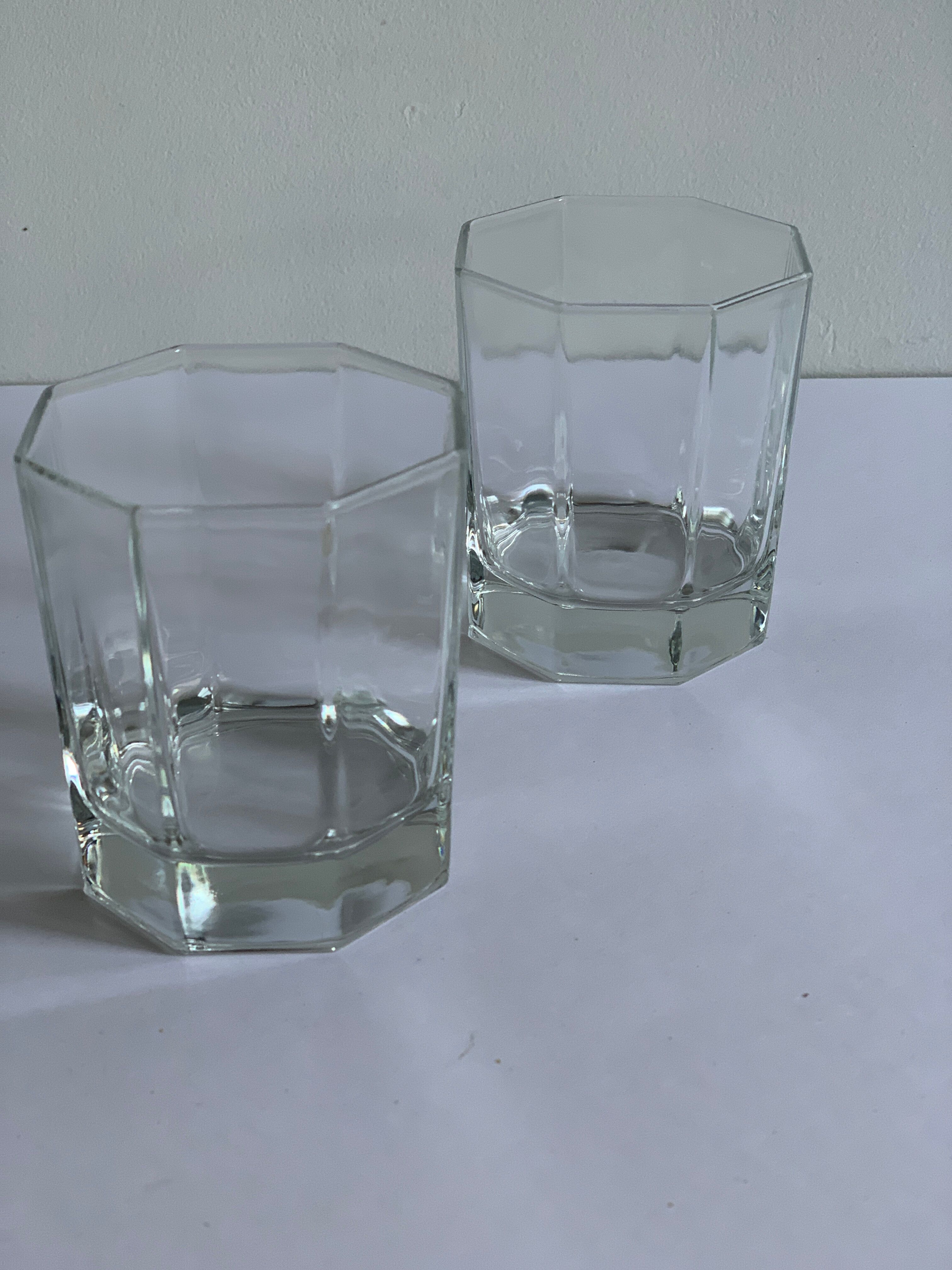 4 vintage octime glasses
