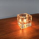 Vintage German table lamp in glass TA 14 Cube by Peill & Putzler, 1970s.