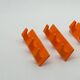 Set of tea towel hooks, vintage, kitchen, orange plastic