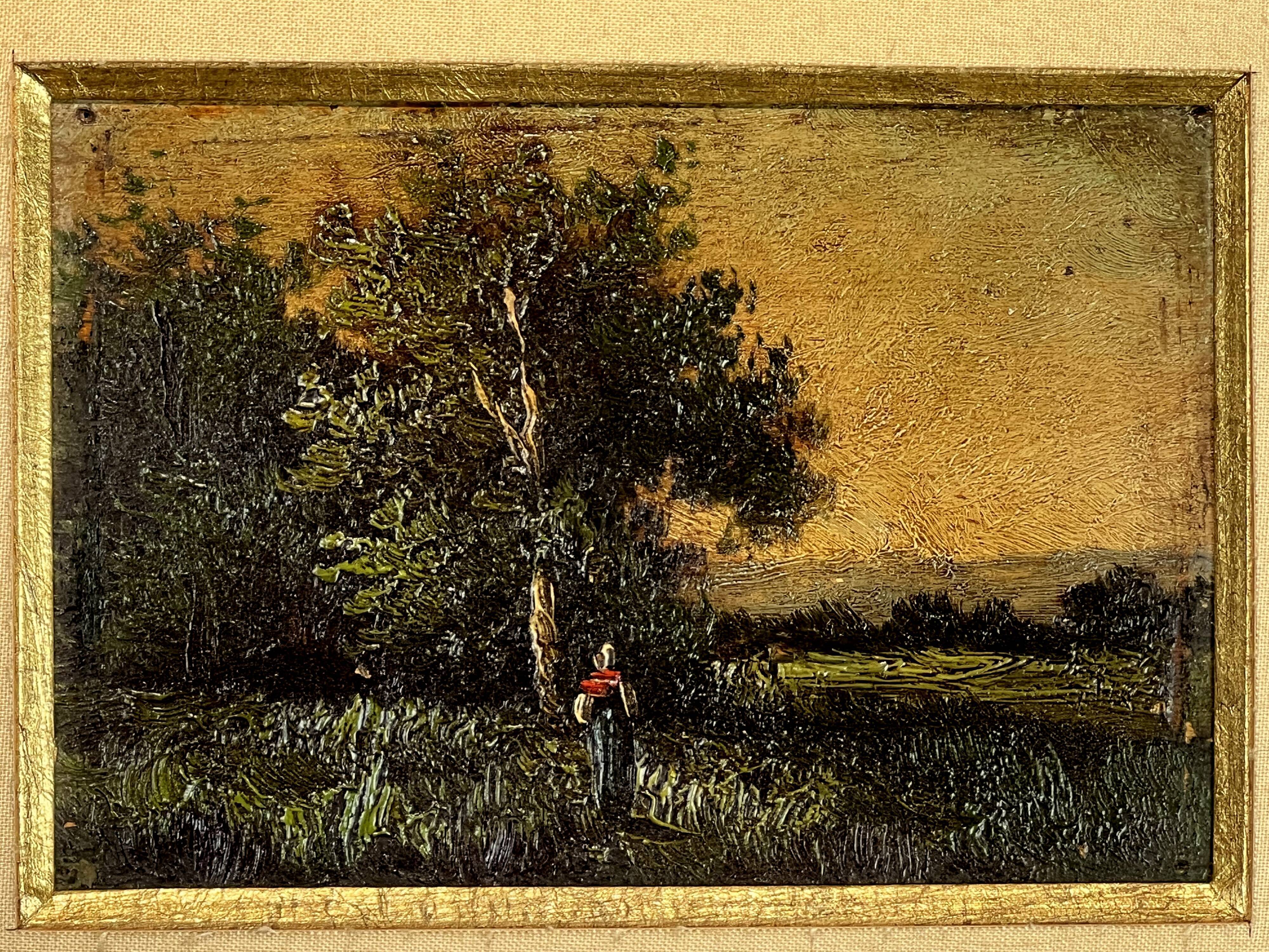 PAINTING / PAINTING / OIL ON CANVAS (PEASANT WOMAN IN THE FIELDS) WELL FRAMED 36 X 30