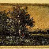 PAINTING / PAINTING / OIL ON CANVAS (PEASANT WOMAN IN THE FIELDS) WELL FRAMED 36 X 30