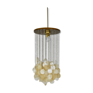 lustre en nacre et laiton