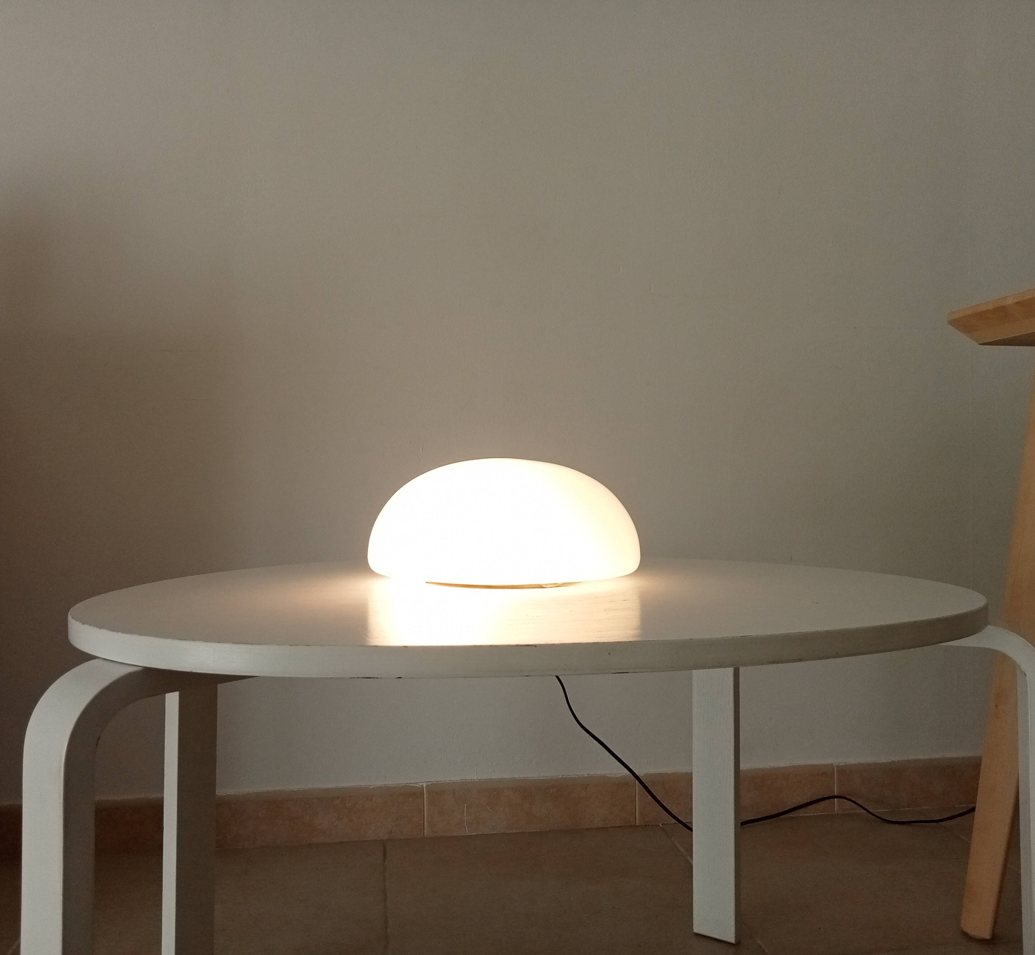 Vintage ceiling light in opaline from the 1960s.