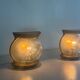 Pair of bronze and glass wall lights from the mid-century, 1960, Italy.