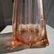 Large pink glass bud vase, H37 D18A