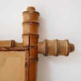 Bamboo-style wooden mirror