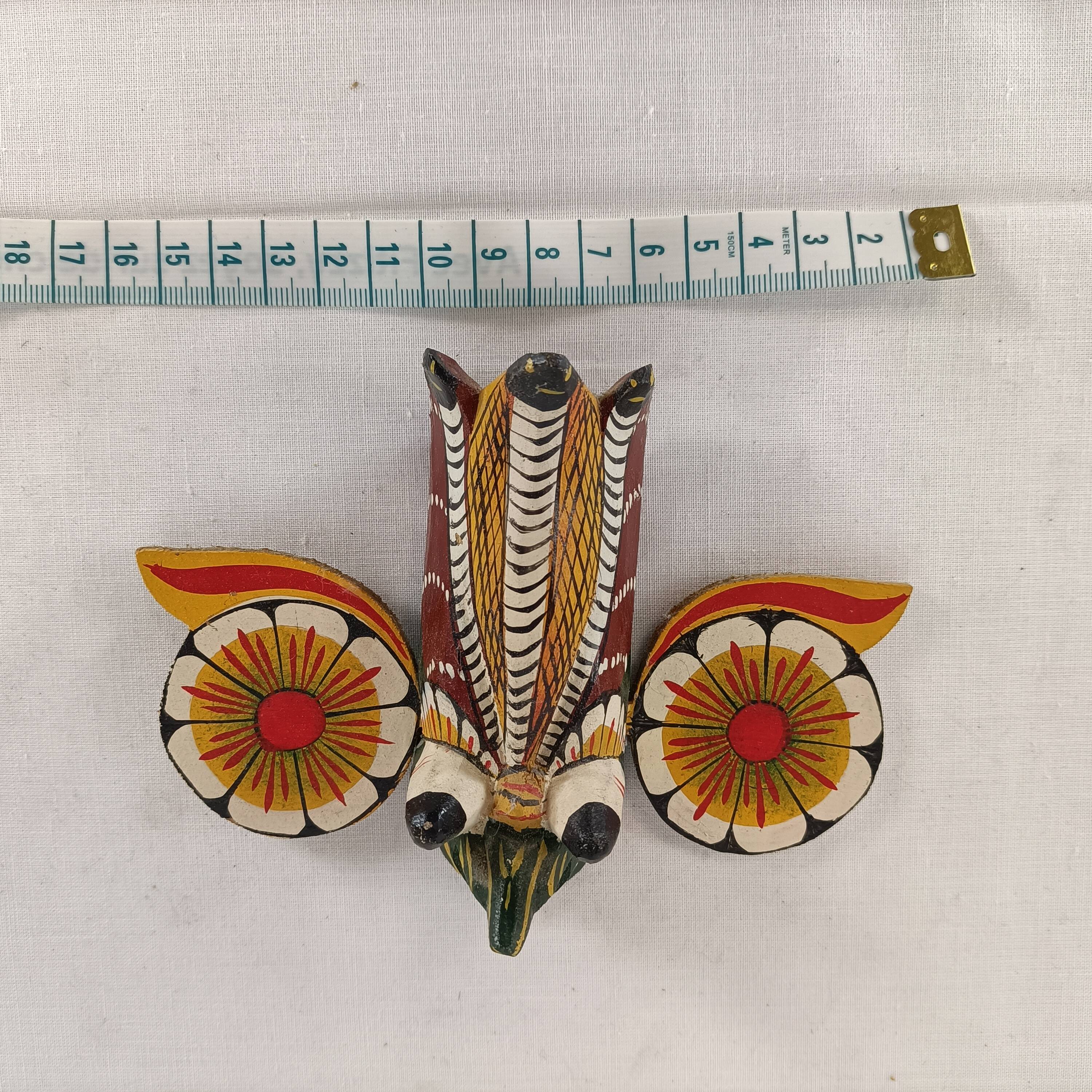 Decorative tribal wooden winged mask Z017