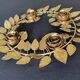 Chandelier crown 4 flames in golden metal